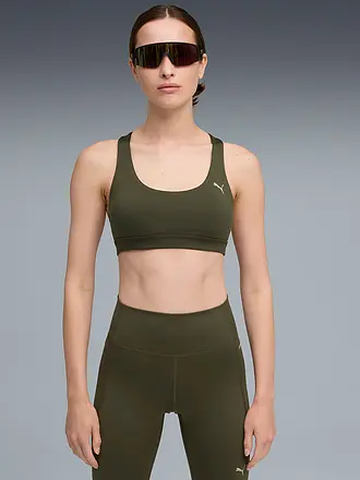 PUMA | Reggiseno sportivo da donna CLOUDSPUN a supporto medio | olive